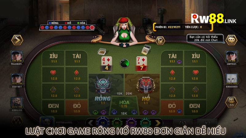 Luật chơi game rồng hổ rw88 đơn giản dễ hiểu